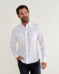 men's performance long sleeve western pearl snap