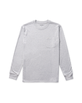 men's long sleeve standard issue heather pocket tee