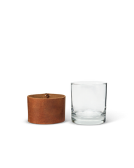 leather rocks glasses 2 pack