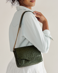 ostrich shoulder bag