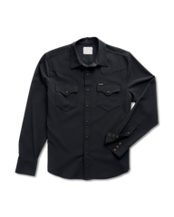 men's performance long sleeve western pearl snap