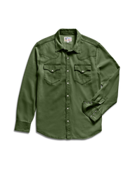 men's denim long sleeve pearl snap