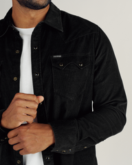 men's long sleeve texas weight corduroy pearl snap