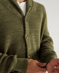men's shawl collar cardigan sweater