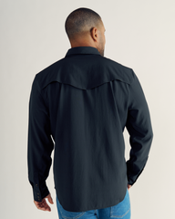 men's performance long sleeve western pearl snap