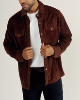men's suede overshirt