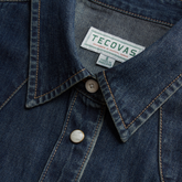 women's denim pearl snap