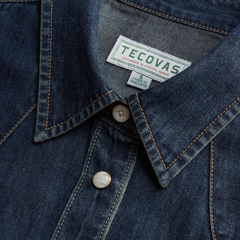 women's denim pearl snap