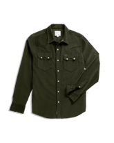 men's long sleeve texas weight corduroy pearl snap