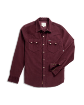 men's long sleeve texas weight corduroy pearl snap