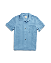 men's dobby camp short sleeve shirt