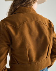 women's moleskin pearl snap jacket