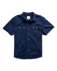 men's classic fit vintage weight sawtooth short sleeve pearl snap