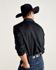 men's vintage weight sawtooth cotton pearl snap