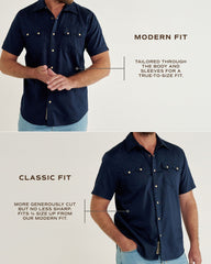 men's sawtooth short sleeve pearl snap