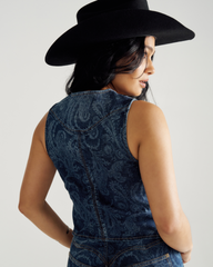 women's denim vest