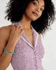 women's sleeveless collared mini dress