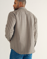 men's sawtooth pearl snap shacket