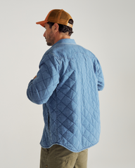 men's quilted denim shacket