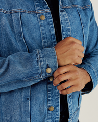 men's denim ranch hand trucker jacket