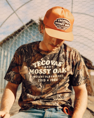 tecovas x mossy oak flat brim trucker