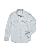 men's denim long sleeve pearl snap