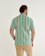 men's dobby camp short sleeve shirt