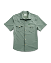 men's performance short sleeve western pearl snap