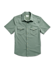 men's performance short sleeve western pearl snap