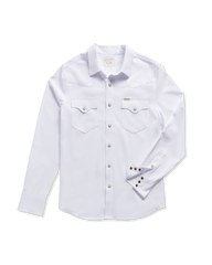 men's performance long sleeve western pearl snap