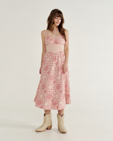 women's tiered midi dress