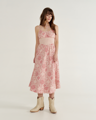 women's tiered midi dress