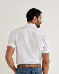 men's sawtooth short sleeve pearl snap