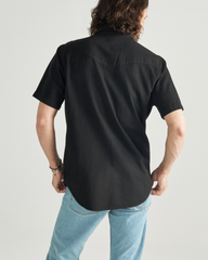 men's denim short sleeve pearl snap