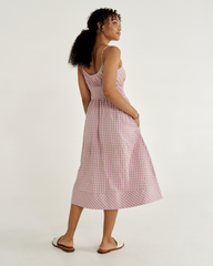 women's tiered midi dress