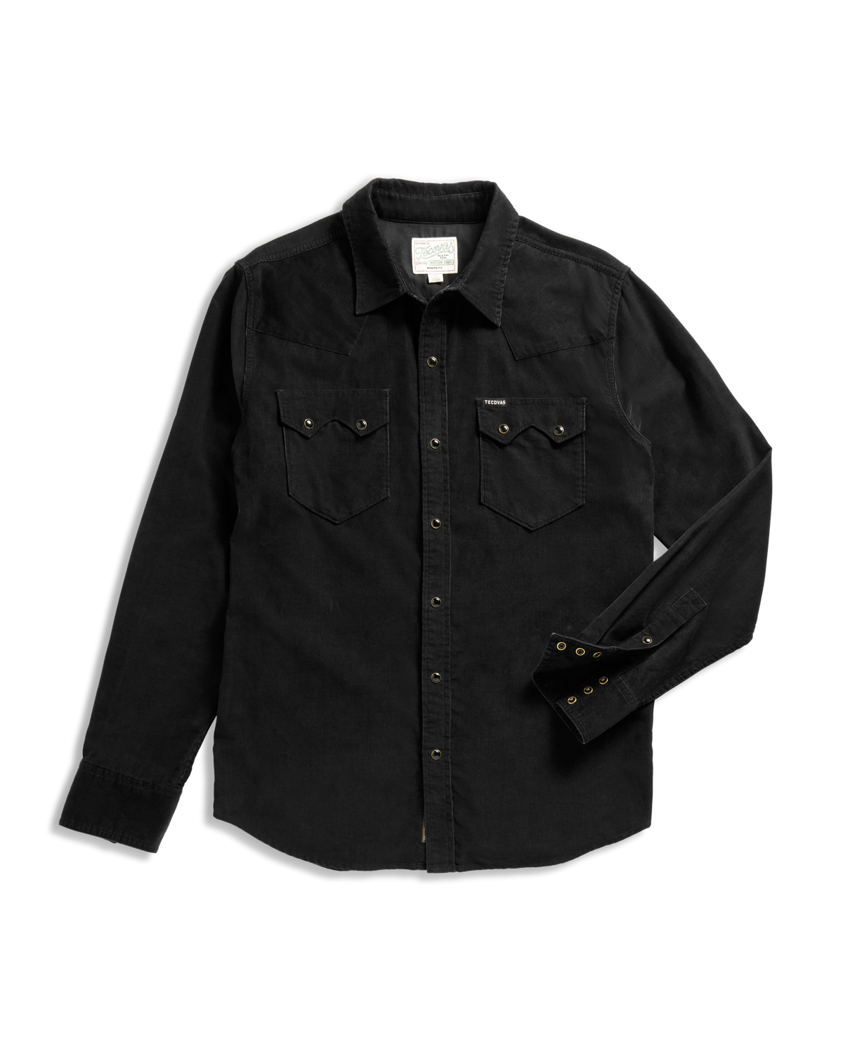 men's long sleeve texas weight corduroy pearl snap