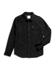 men's long sleeve texas weight corduroy pearl snap