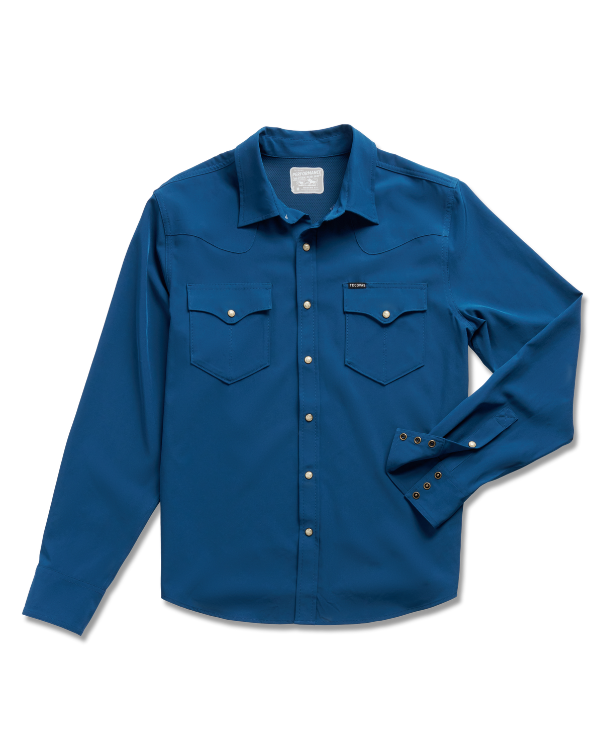 men's performance long sleeve western pearl snap