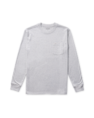 men's long sleeve standard issue heather pocket tee