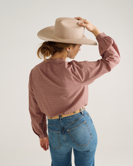 women's mini seersucker blouse