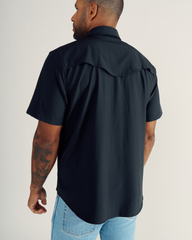 men's performance short sleeve western pearl snap