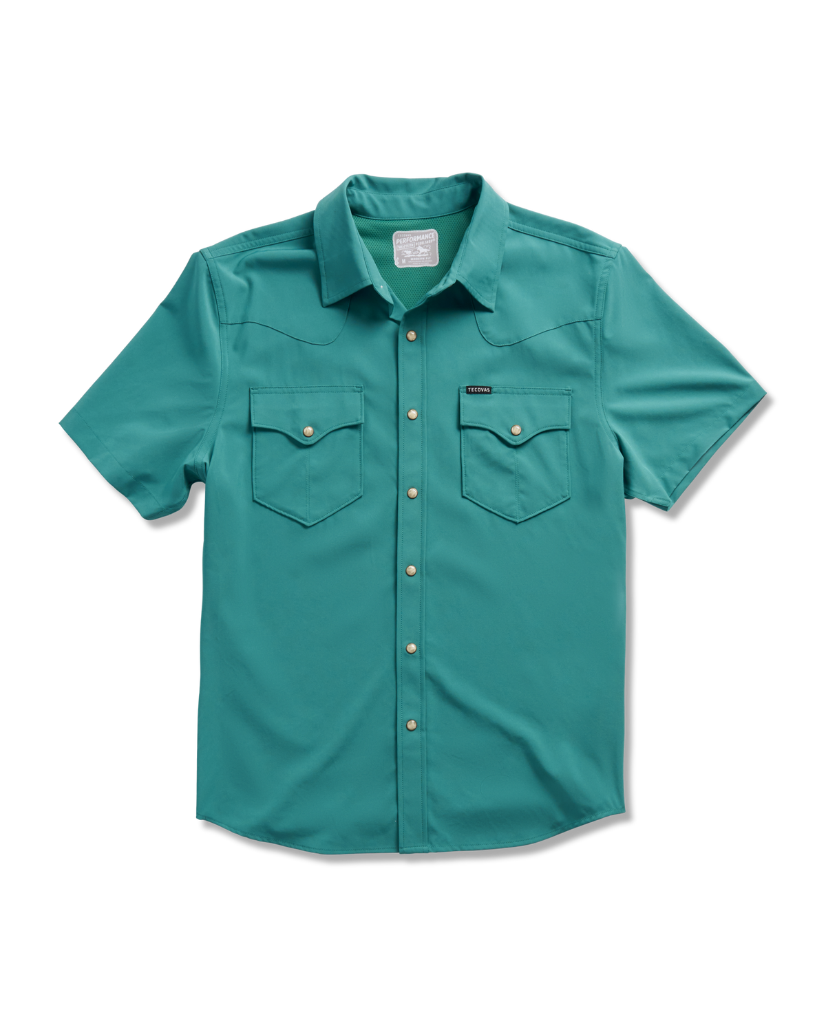 men's performance short sleeve western pearl snap