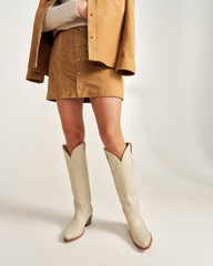 women's mini suede skirt