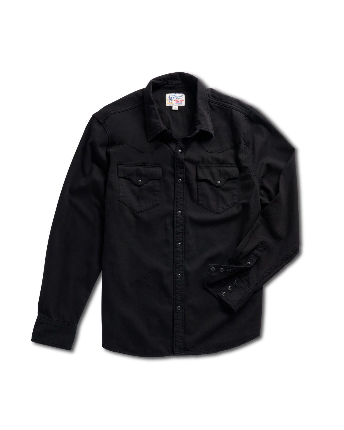 men's denim long sleeve pearl snap