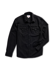 men's denim long sleeve pearl snap