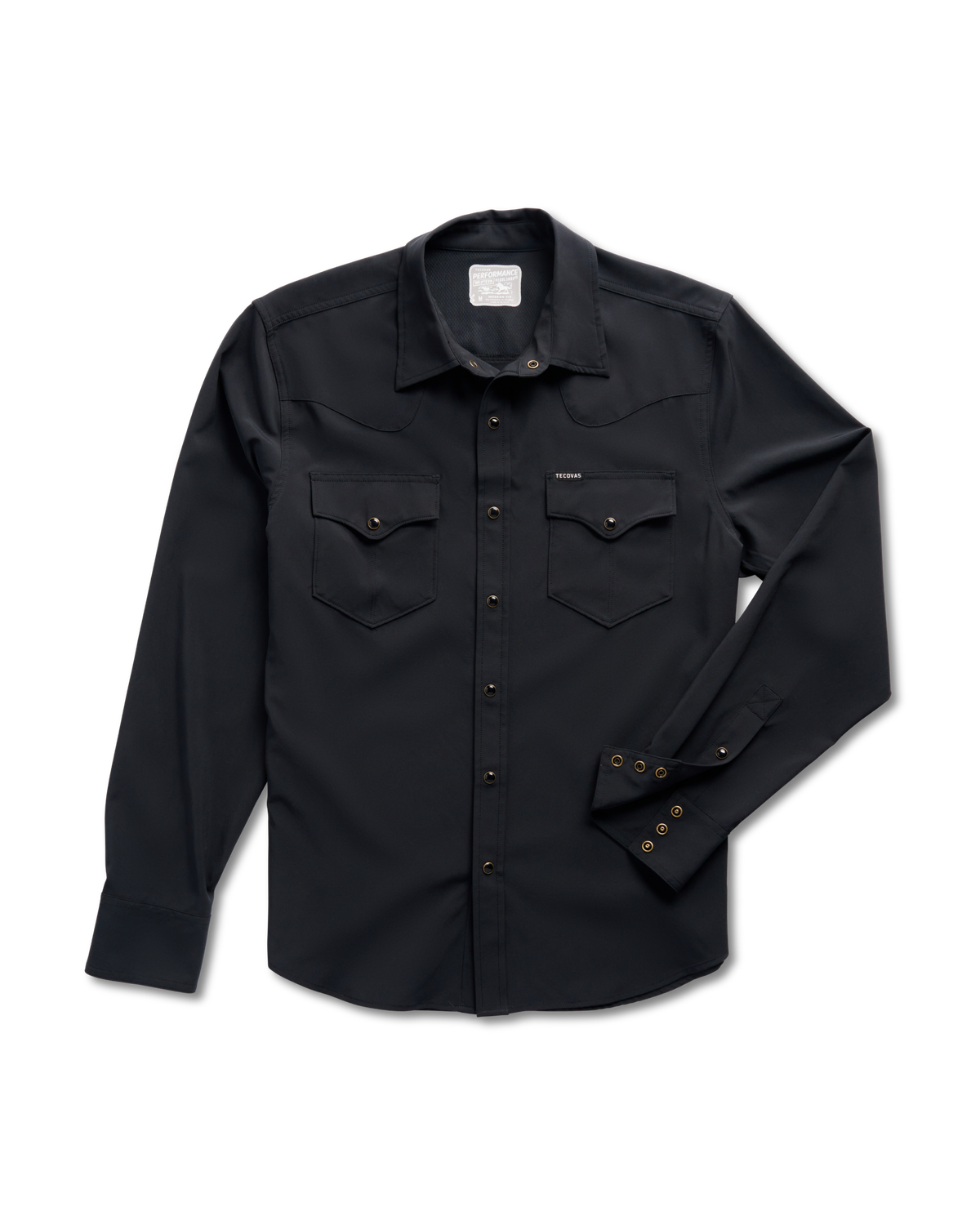 men's performance long sleeve western pearl snap