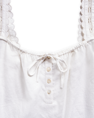 women's linen artisanal tank