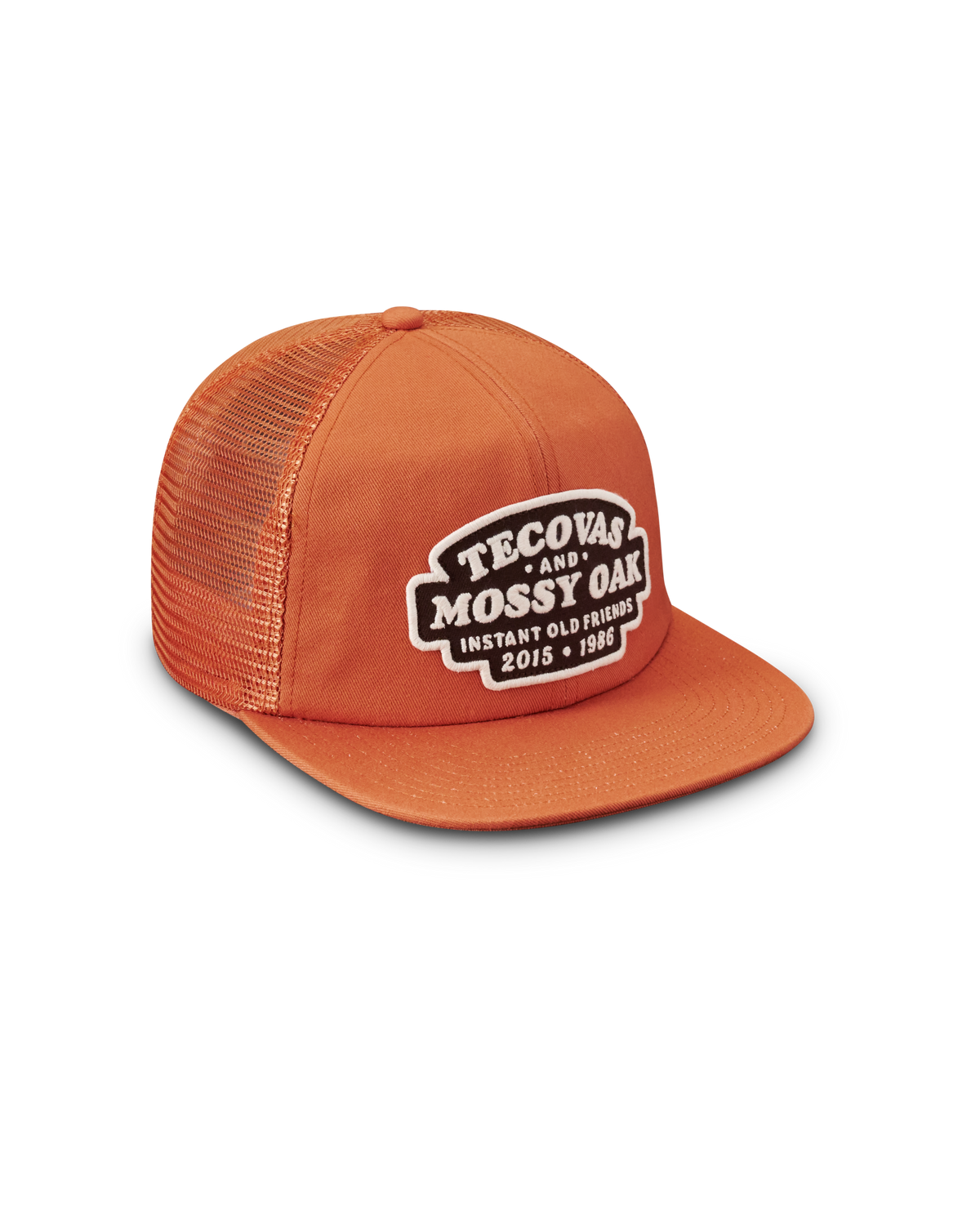 tecovas x mossy oak flat brim trucker