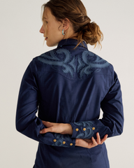 women's long sleeve applique mini dress