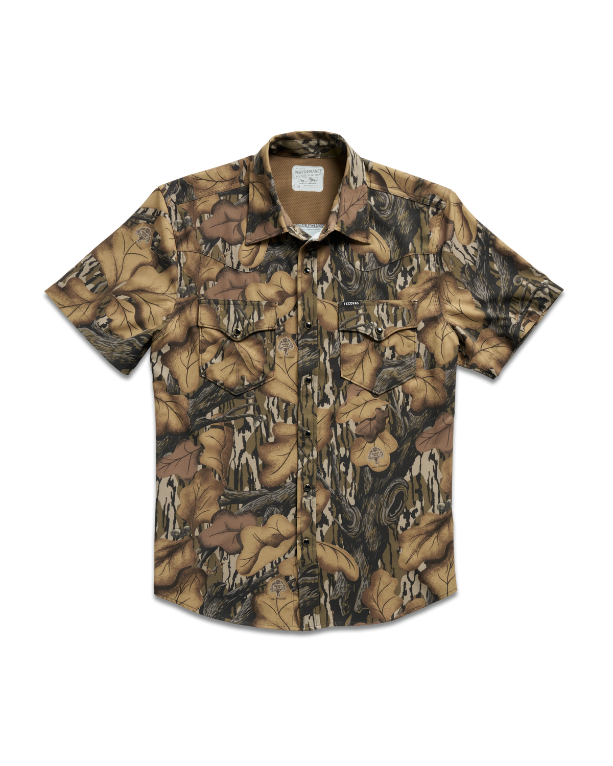 men's performance short sleeve western pearl snap